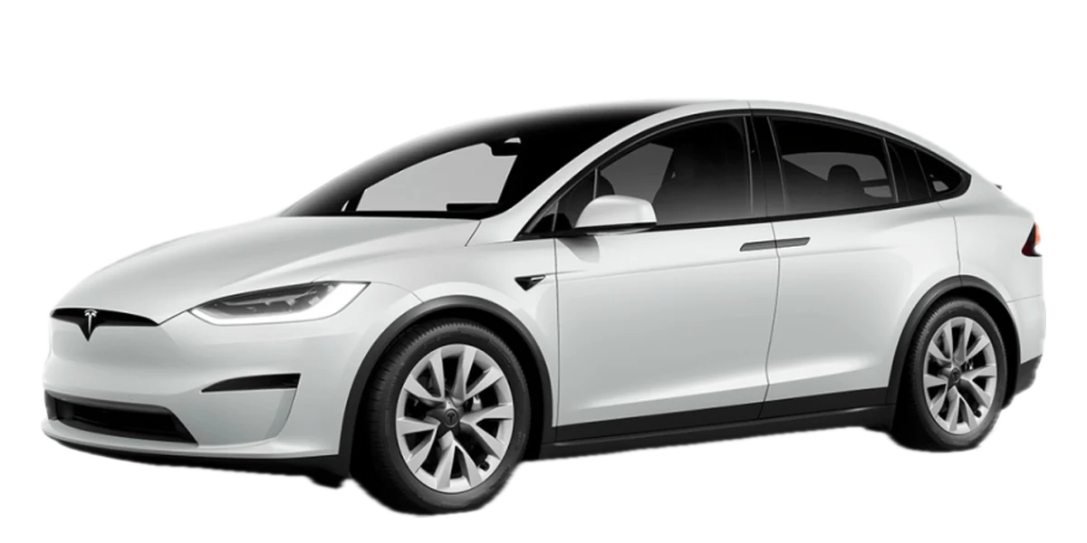 Tesla Model X, front three-quarter view