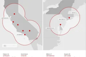 Carte Tesla Supercharger 