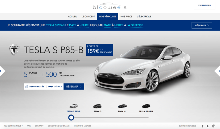 Louer une Tesla Model S en ligne!
