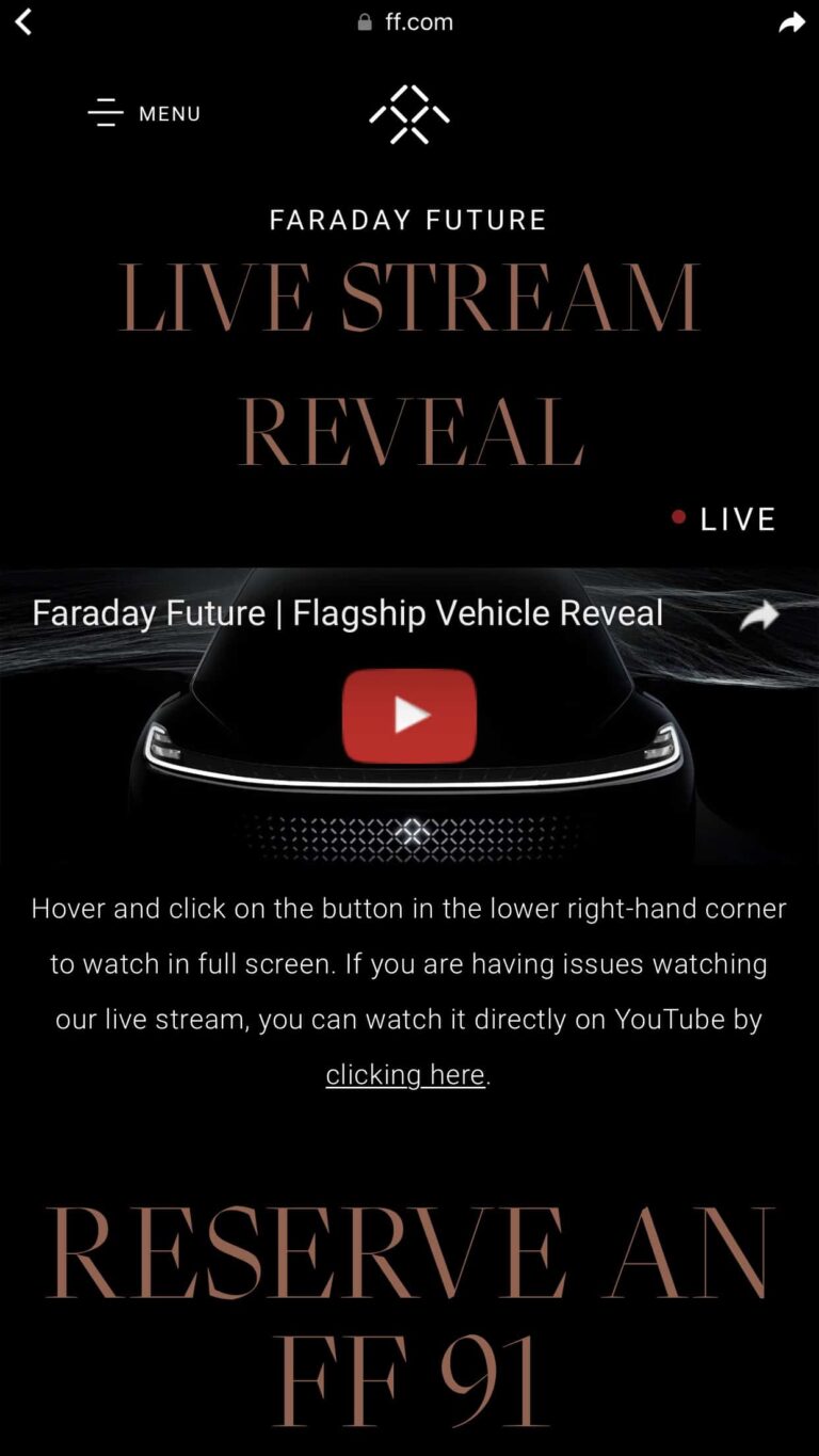Faraday Future ou non? (+ Update)