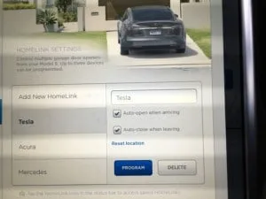 configuration Homelink