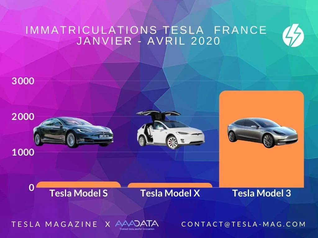 immatriculations model 3 model S model X