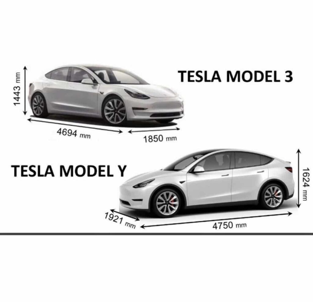 tesla model 3 vs tesla model Y