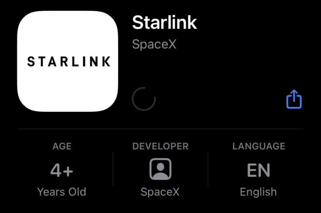 Interface appli Starlink