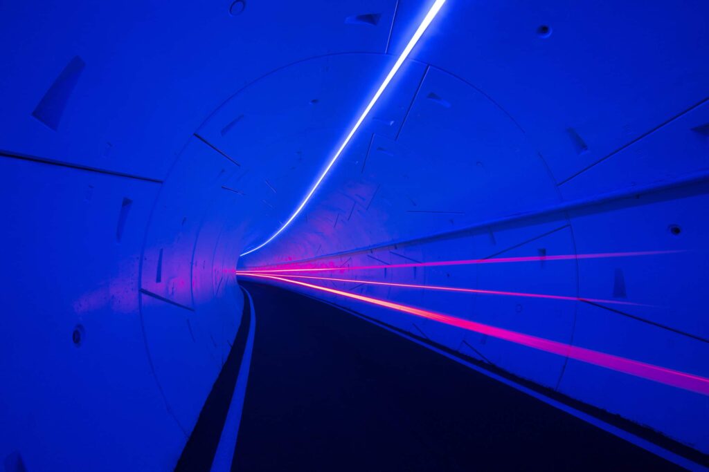 Vue artistique d'un tunnel de la Boring Company
