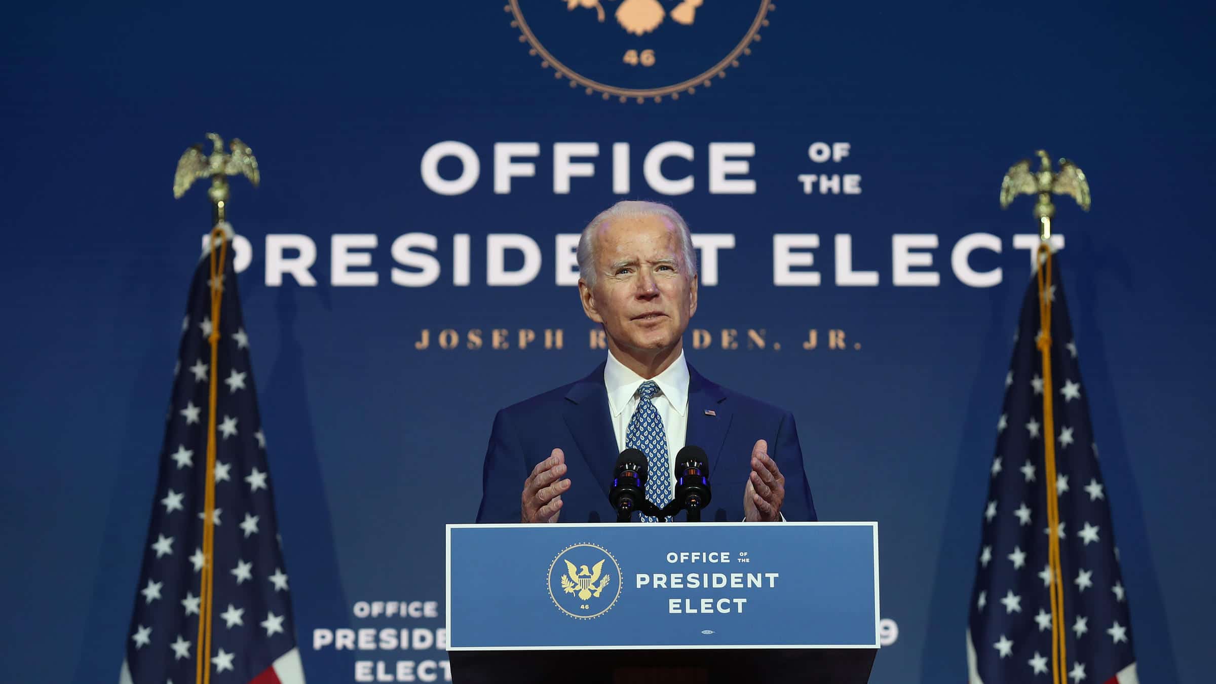 President-Elect Joe Biden Delivers Remarks On Coronavirus And US Economy