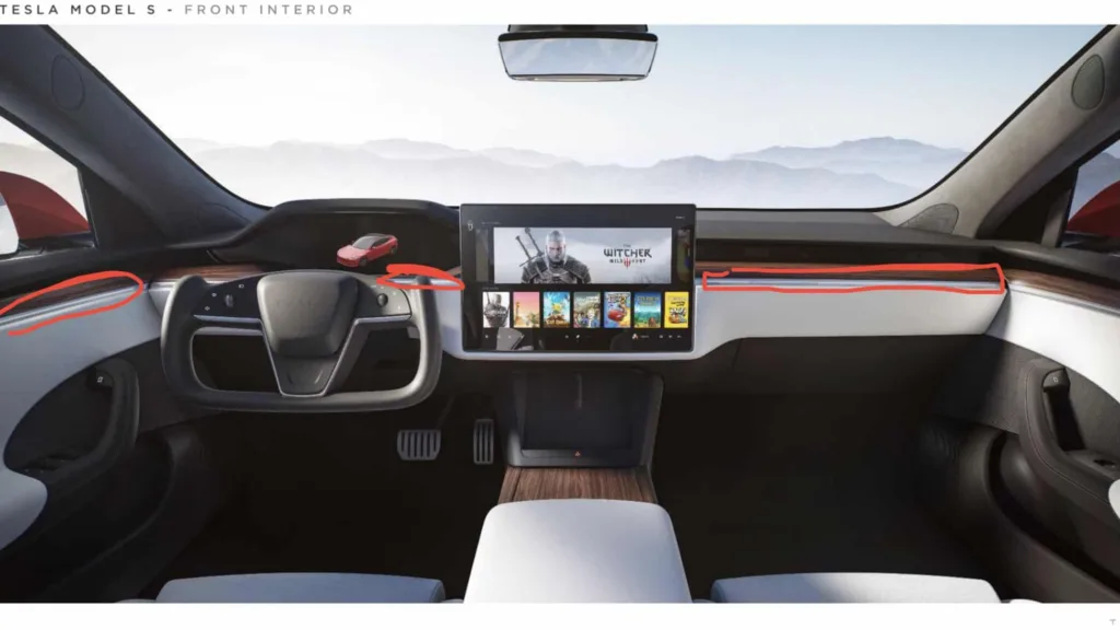 intérieur nouvelle Tesla Model S