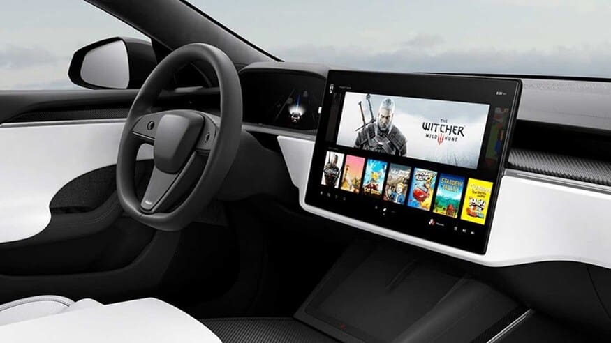 Visuel intérieur et écran Tesla Model S