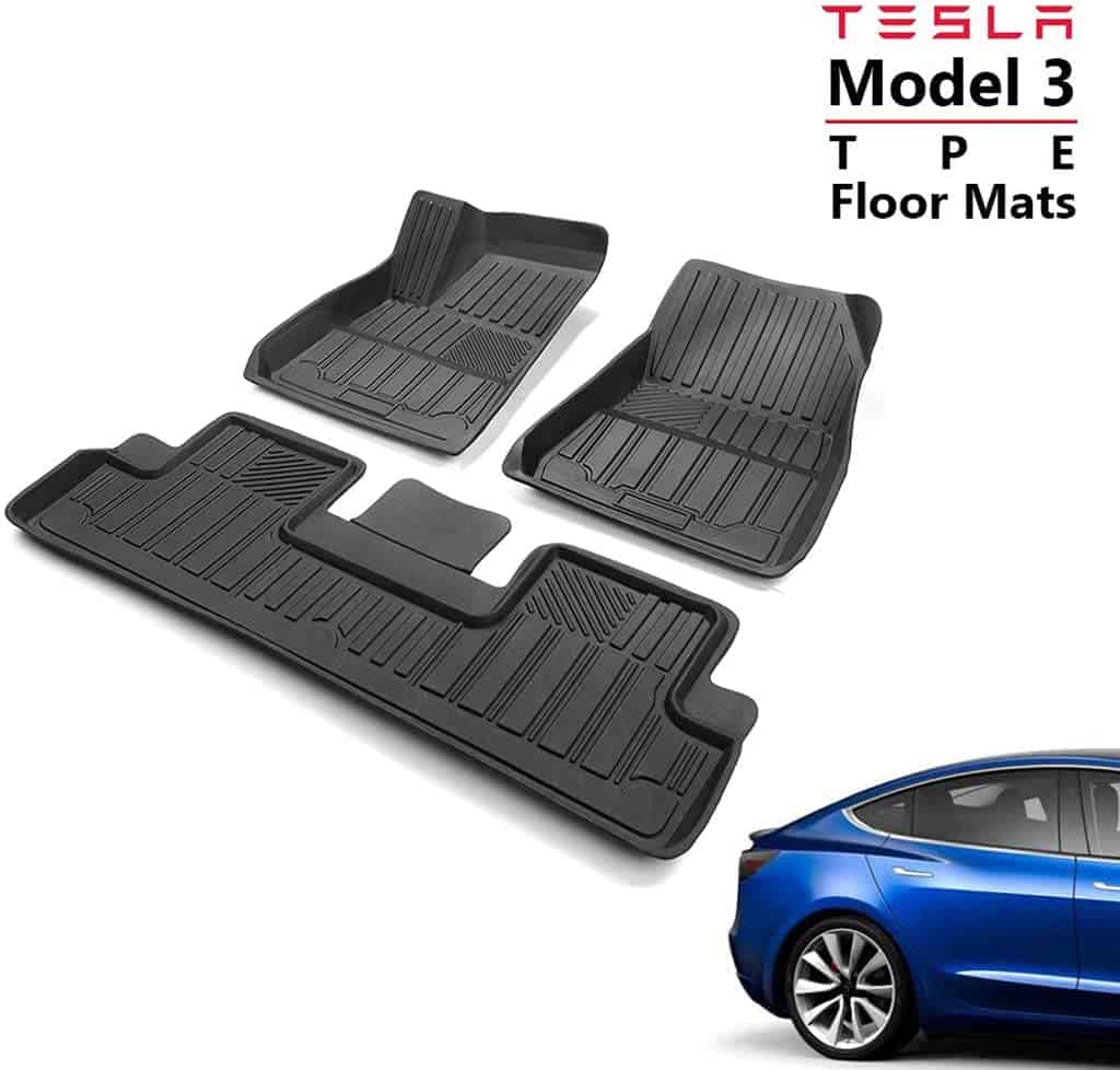 Tapis De Sol en caoutchouc Pour Tesla Model 3