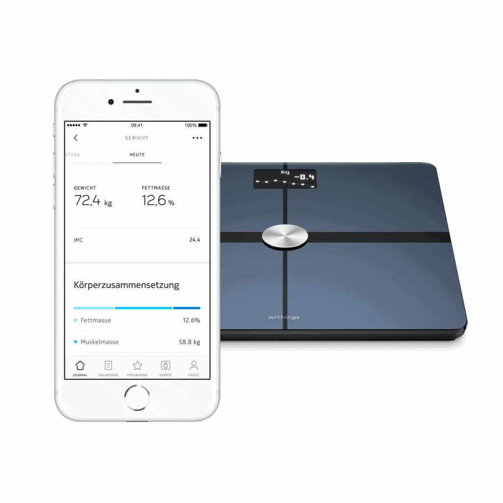 Visuel balance et appli Withings Smart Body +