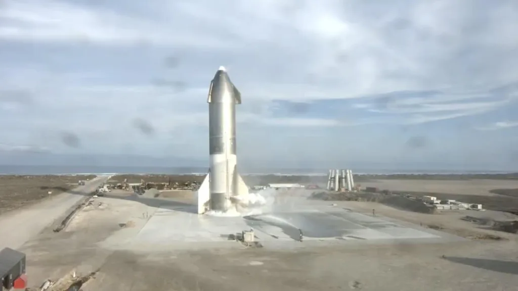 Starship sur le pas de tir