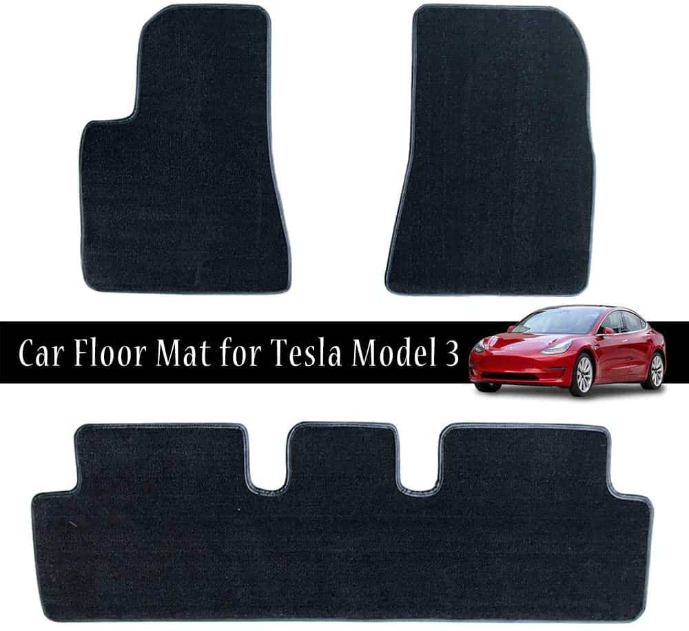 Tapis en caoutchouc Tesla Model 3 V3 Ensemble complet de 5 tapis de so