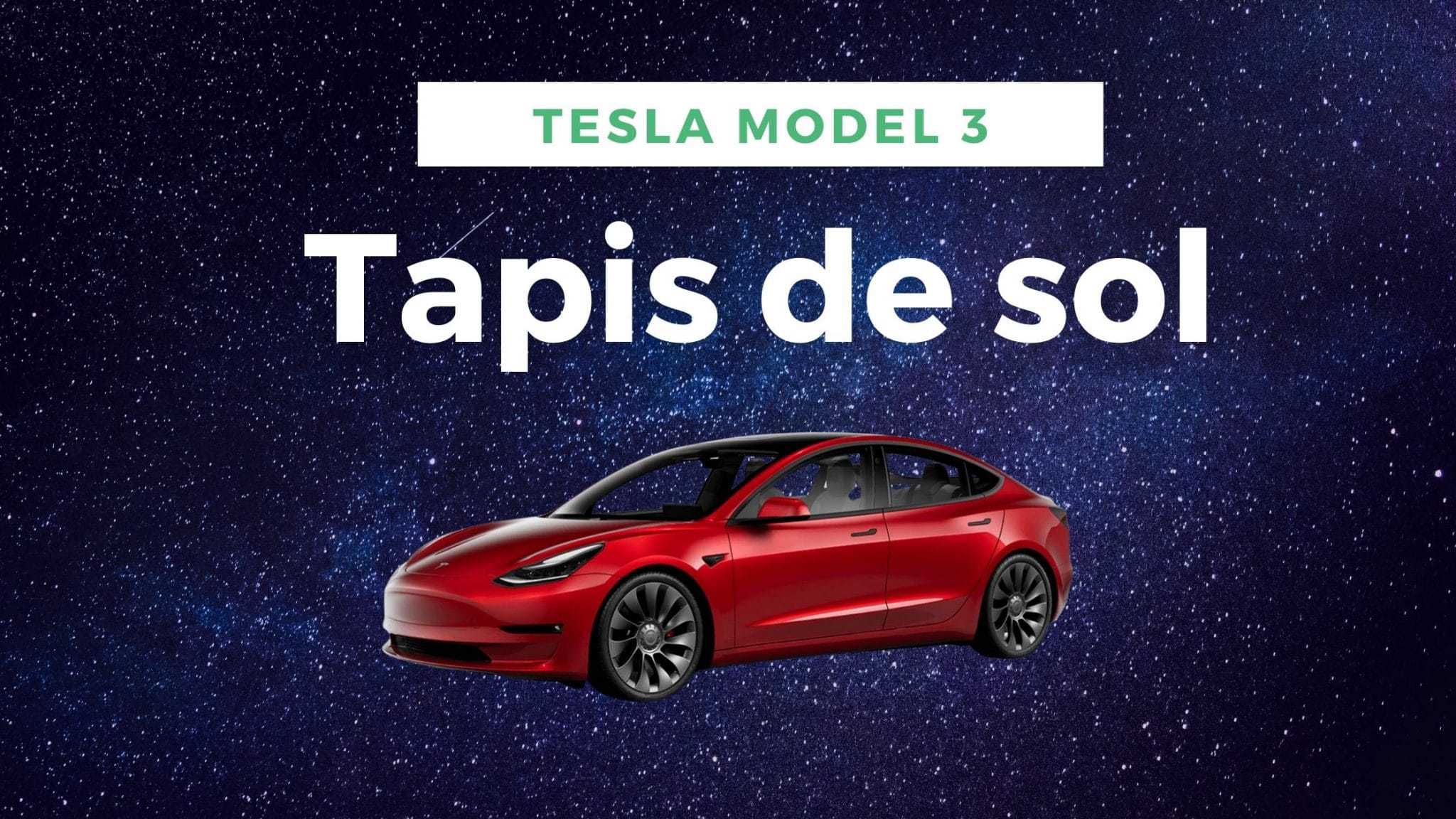 Tapis Tesla MODEL 3. Livraison OFFERTE. Au meilleur prix