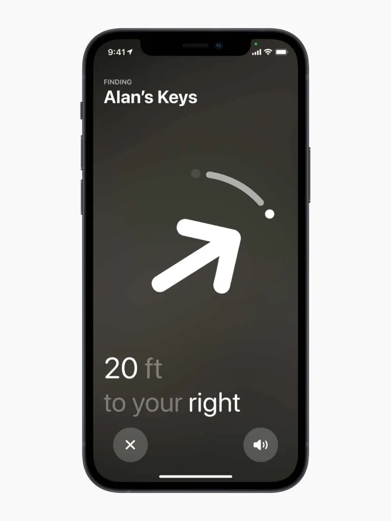 Visuel appli AirTag Apple