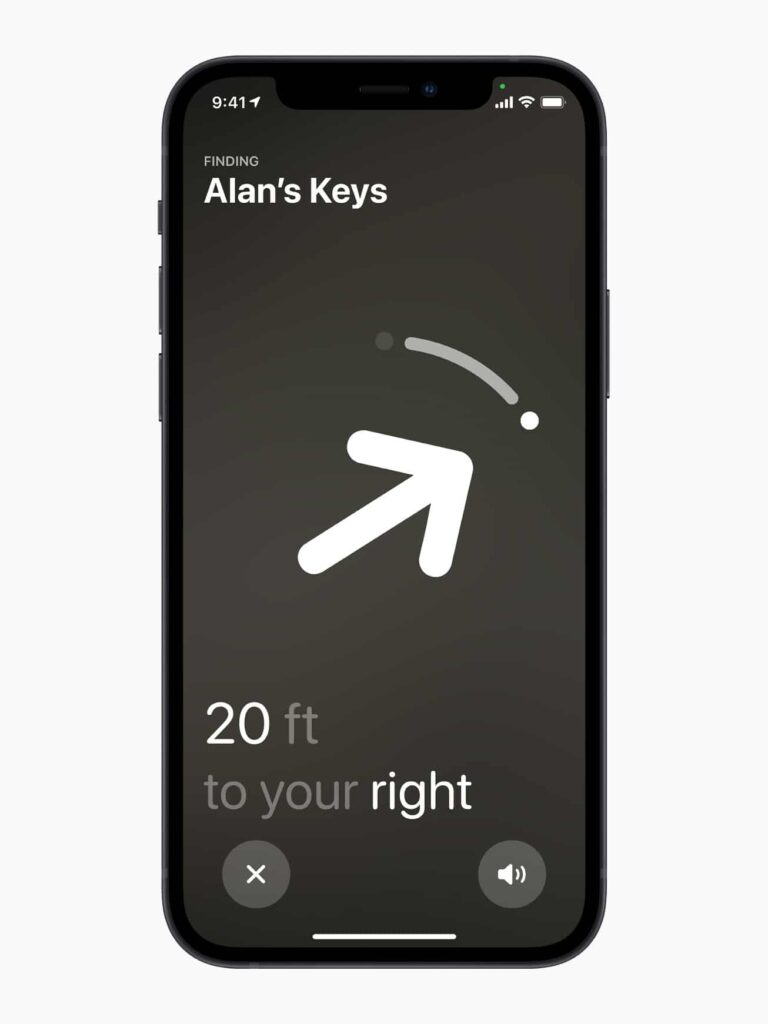 Visuel appli AirTag Apple