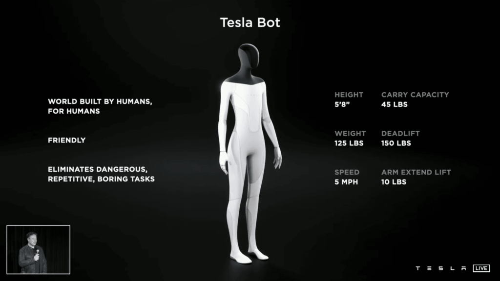Présentation du robot Tesla