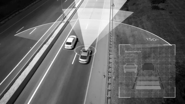 Représentation figurant un véhicule équipé de la technologie Mobileye