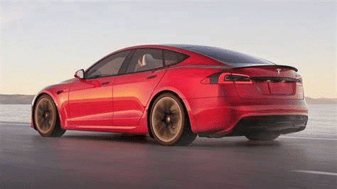 Photo de la Tesla Model S de couleur rouge