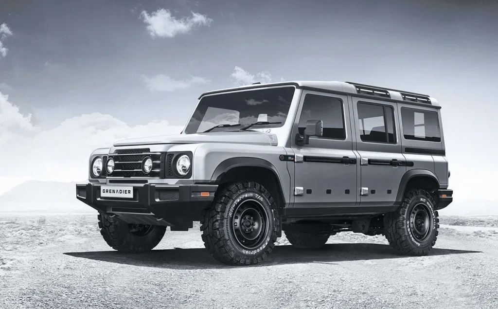 Photo commerciale du 4x4 Grenadier de la marque britannique Ineos, partenaire de Hyundai