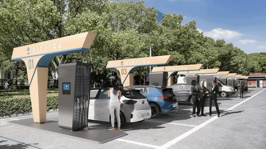 Photo d'une station de recharge rapide Electra