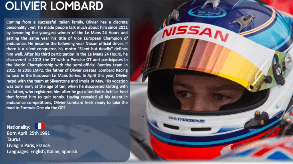 Olivier lombard bio