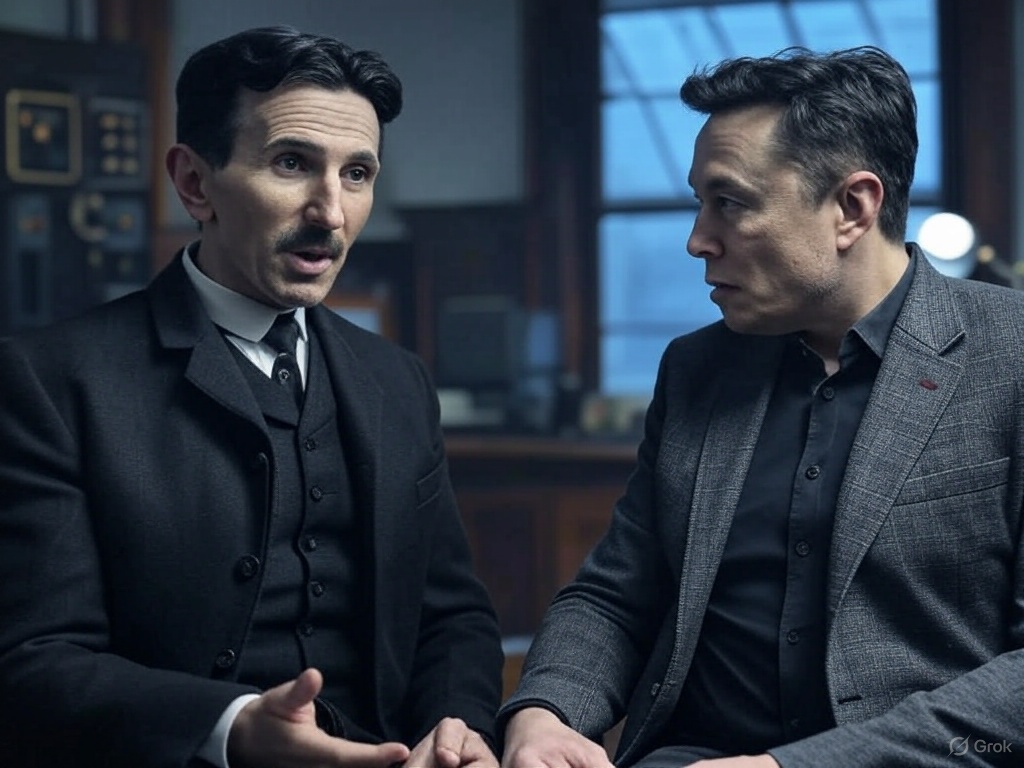 Nikola Tesla et Elon Musk