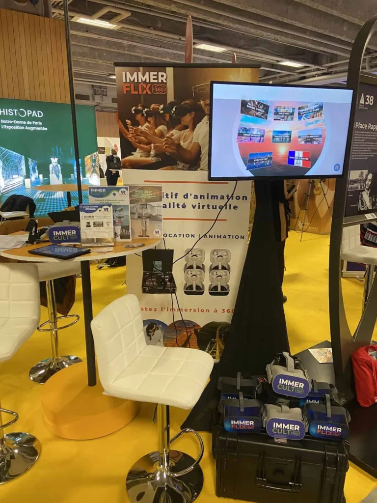 Photo du stand d'Immerflix, au Salon des Maires 2021