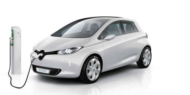 Photo de véhicule électrique effectuant sa recharge sur une borne