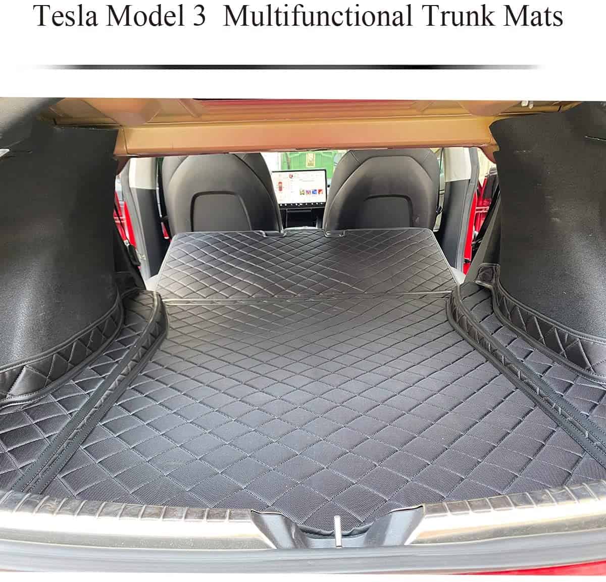 Tapis de sol Tesla Model 3 2017-2022, protège-plancher toutes saisons  étanche, plus grande couverture, caoutchouc inodore