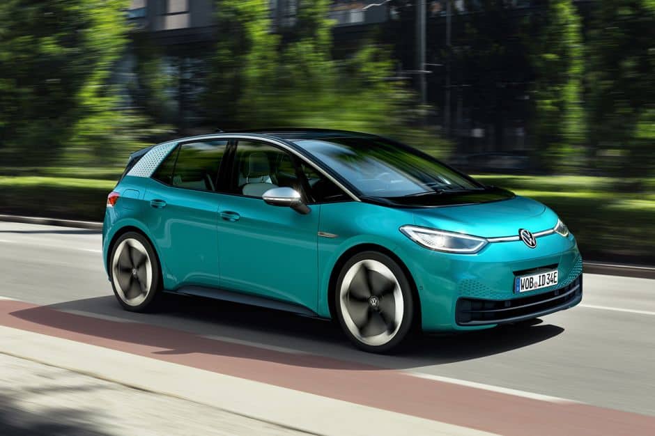 Visuel commercial de véhicule électrique de la marque Volkswagen