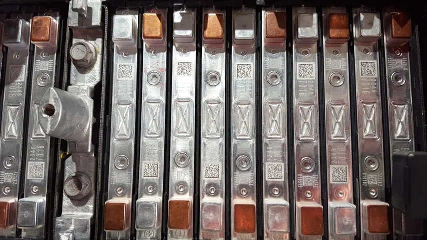 Agrandissement d'un élément de la batterie d'un VE