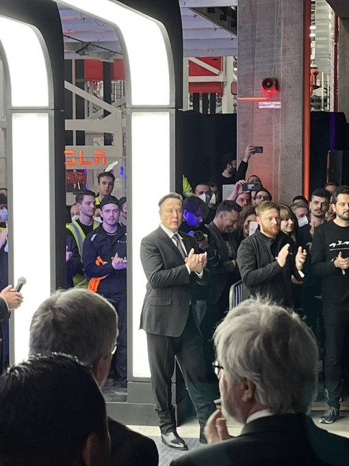 Elon Musk à l'ouverture de la Giga Berlin