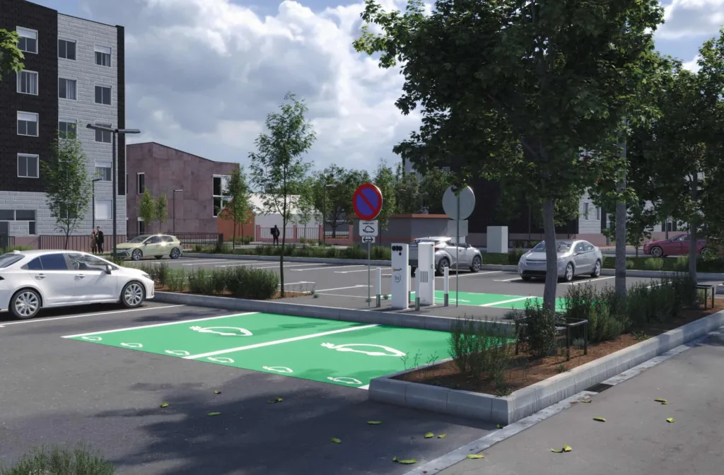 Le Havre : Places de parking avec borne de recharge