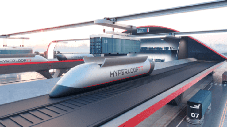 Photo de l'HyperPort, de la société HyperloopTT