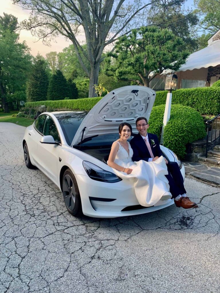 Un mariage en Tesla Model 3