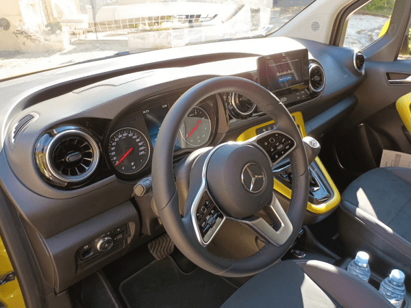 Interior driver's side Mercedes Concept EQT