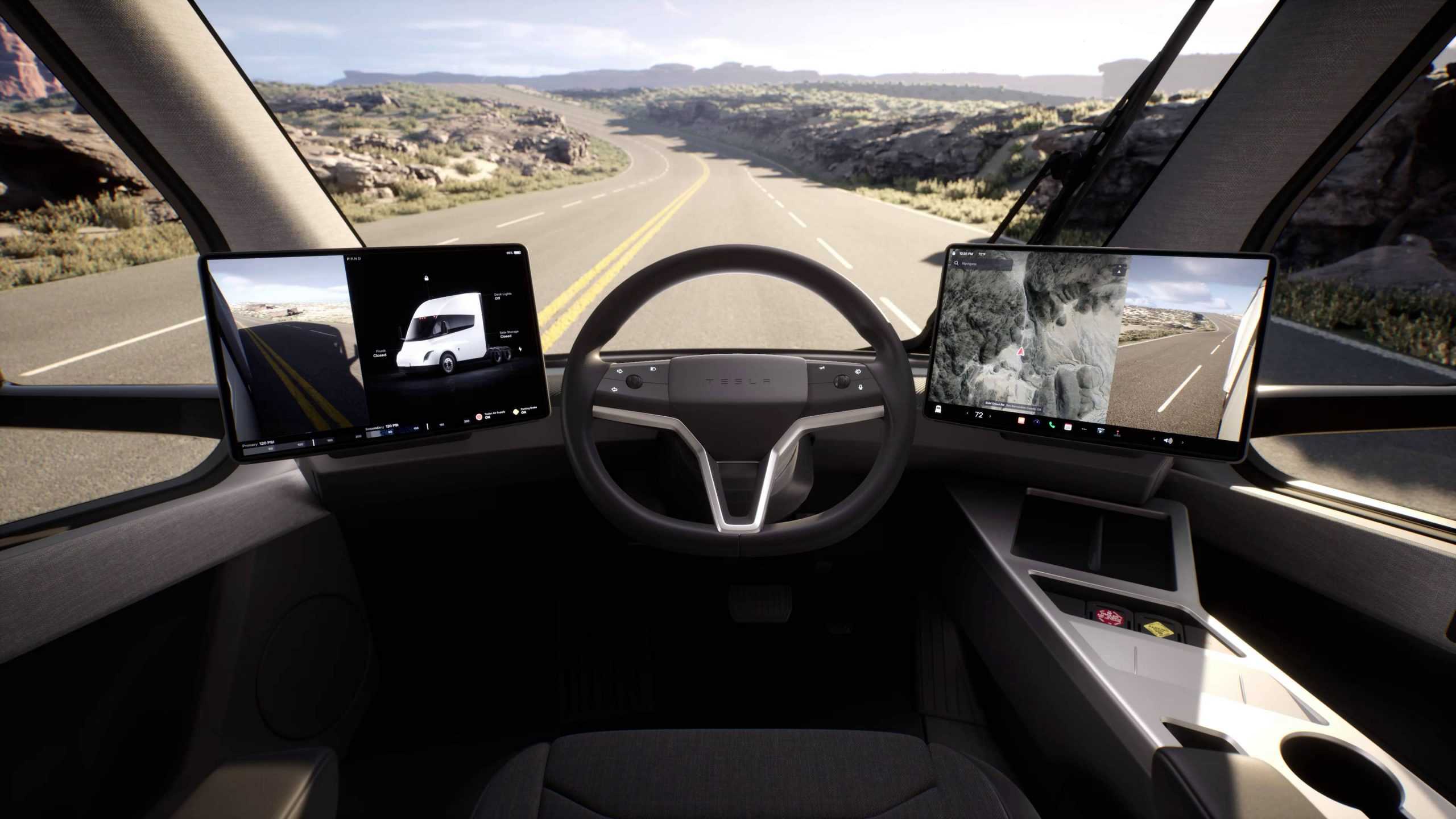 Intérieur du Tesla semi