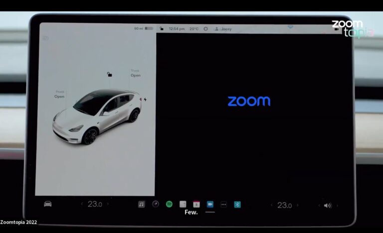 VIDEO – L’application Zoom débarque dans votre Tesla