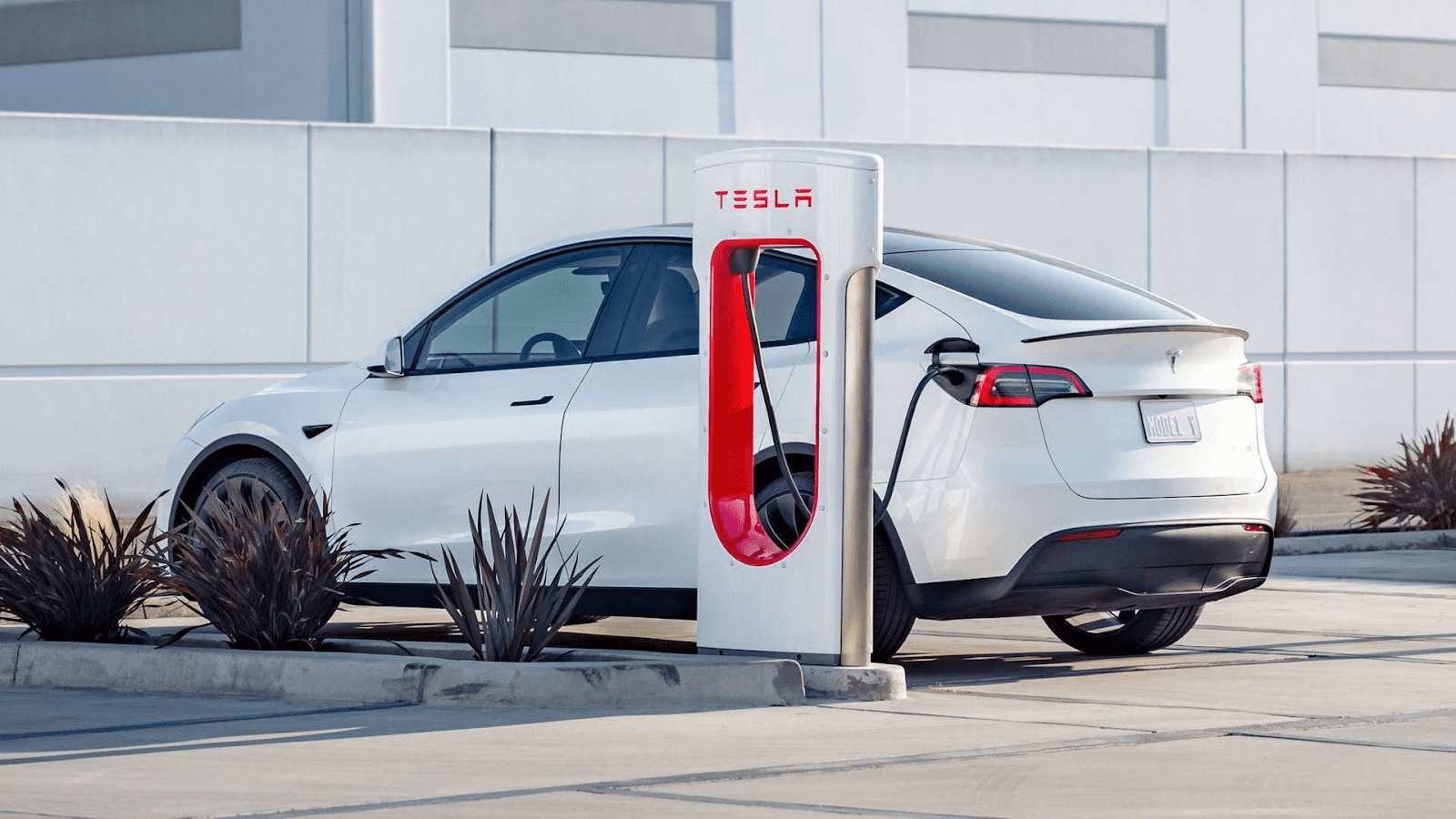 Avec le nouveau superchargeur Tesla, les voitures font le plein