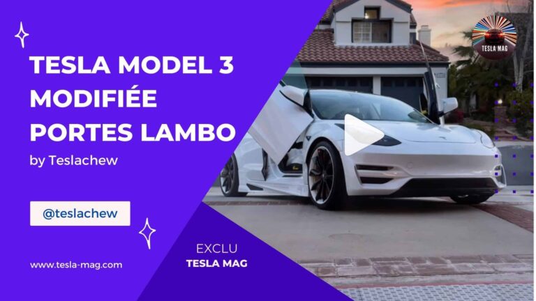 Tesla Model 3: Il pose soit même des portes lambo