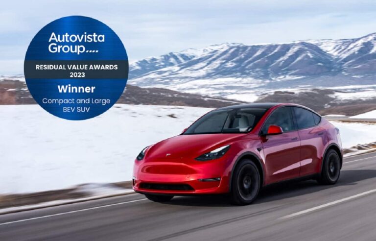 Tesla Model Y : Prix de la valeur résiduelle Autovista Group 2023 dans la catégorie Compact & Large BEV