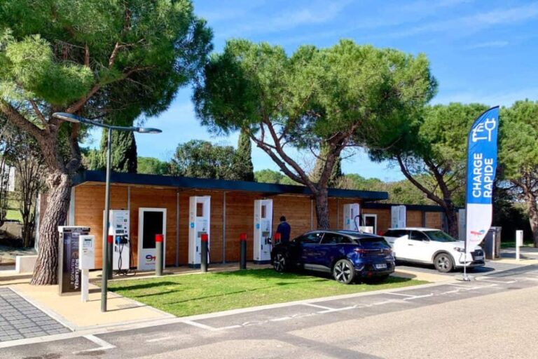 Inauguration de neuf bornes électriques à Montpellier sur l’Autoroute A9