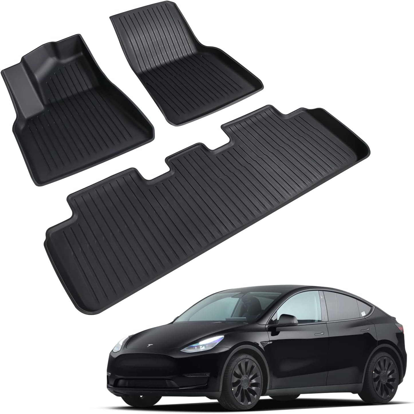 BASENOR Tapis De Chargement Sans Fil Pour Console Centrale, Compatible Avec La Tesla Model 3 Highland (2024-2025), Housse En Silicone, Accessoire D' Intérieur