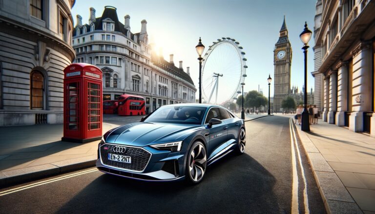 Audi E-tron GT RS à Londres : Une Fusion de Performance et d’Élégance