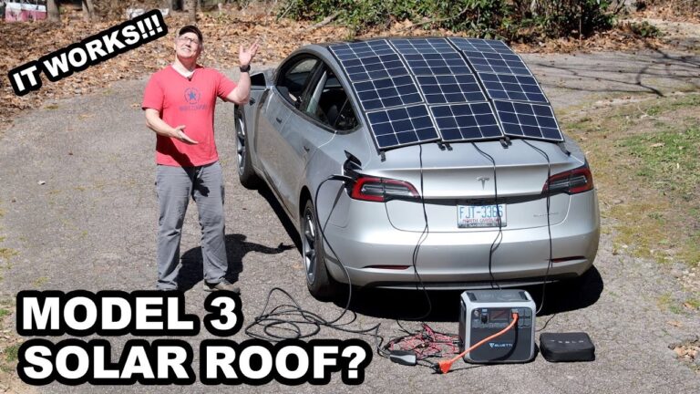 VIDEO – Il installe des panneaux solaires sur sa Tesla Model 3 et ça marche