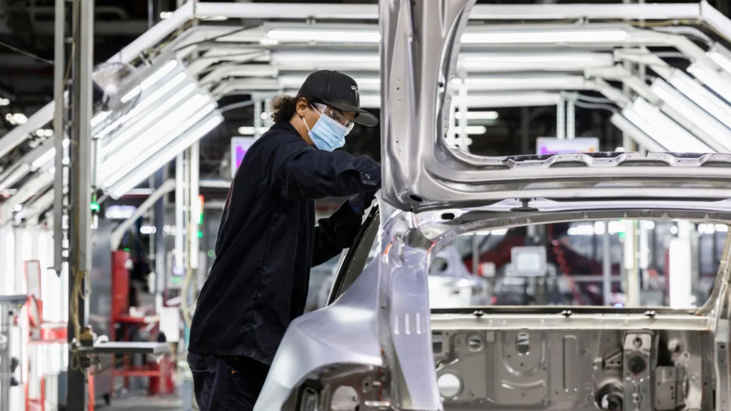 Chaîne de production de Tesla à Giga Berlin