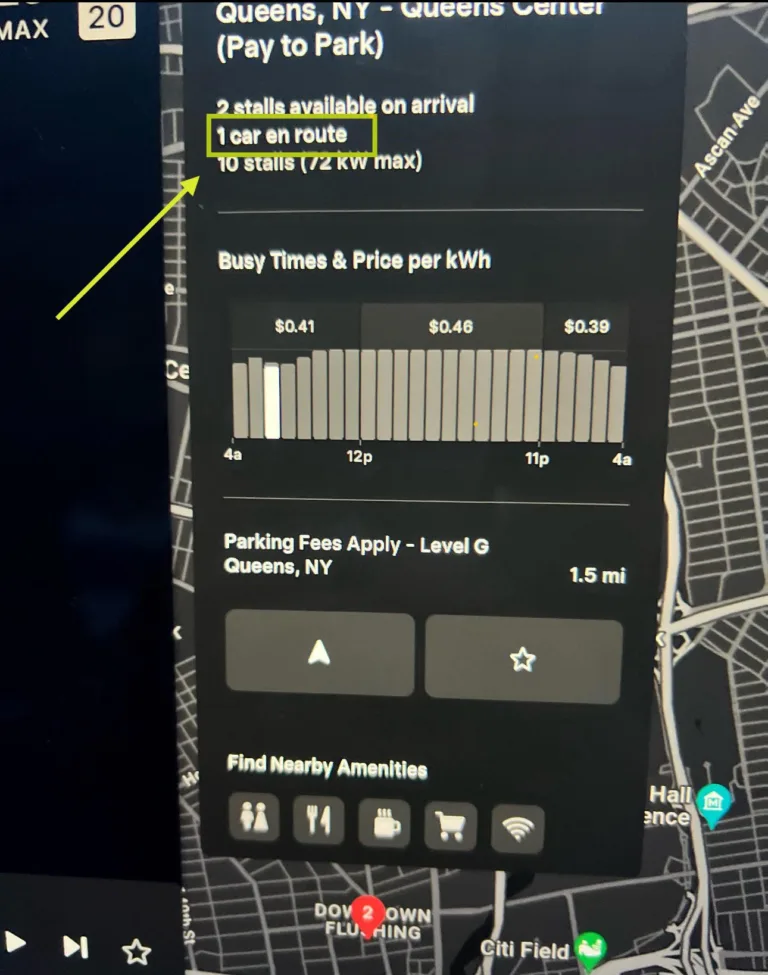 Tesla Alerte le Conducteur Lorsqu&rsquo;un Autre Conducteur Est en Approche au Même Supercharger