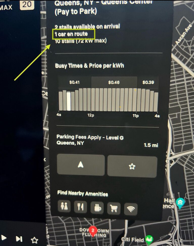 Tesla Alerte le Conducteur Lorsqu’un Autre Conducteur Est en Approche au Même Supercharger