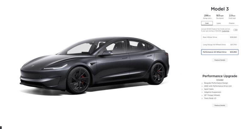 Réajustements des prix chez Tesla : Hausse pour la Model 3 Performance et baisse pour certaines options