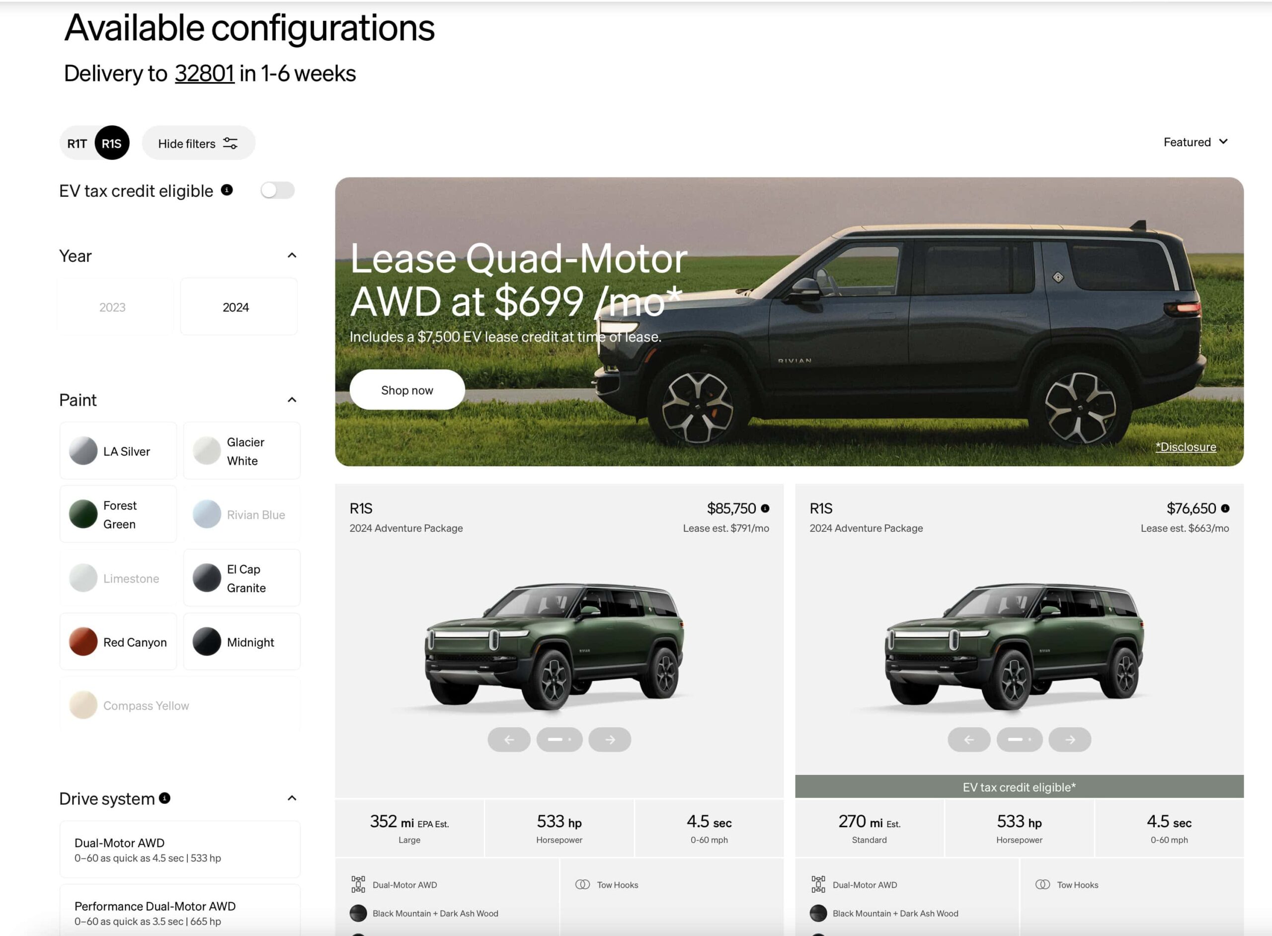 configurateur Rivian R1S